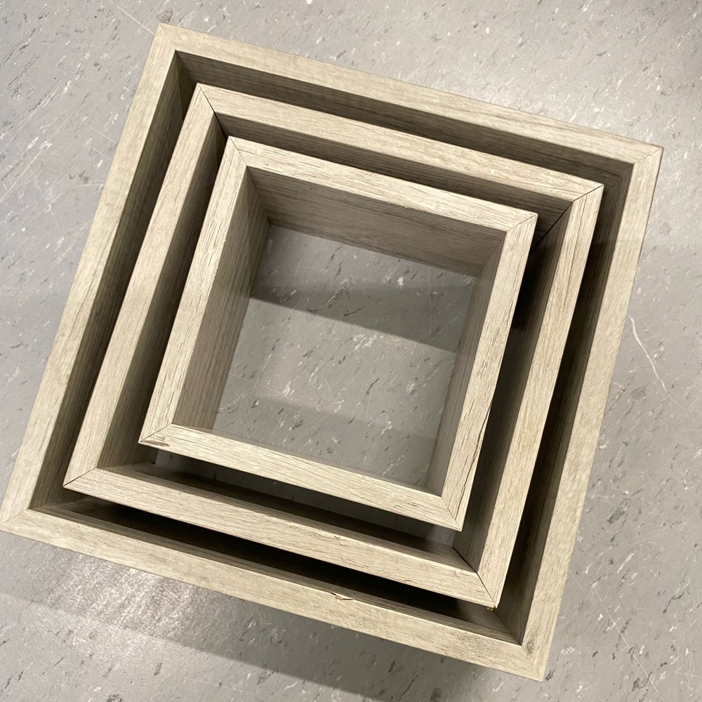 3 piece square floating shelves